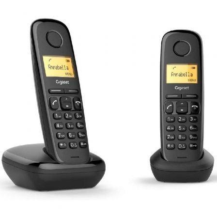 Telefone Fixo Sem Fios GIGASET A270 Duo (18 h - Preto)