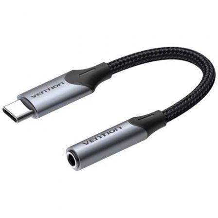 Adaptador USB-C para Jack 3,5 mm VENTION BGJHA (0,1 m - USB Tipo-C macho - Tomada Jack de 3,5 mm fêmea - Preto e Cinzento)