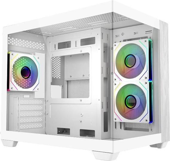 Caixa PC COOLER MASTER Elite 481 Wood (ITX, MicroATX - Mini Tower - Aço, Vidro temperado, Madeira - Branco)