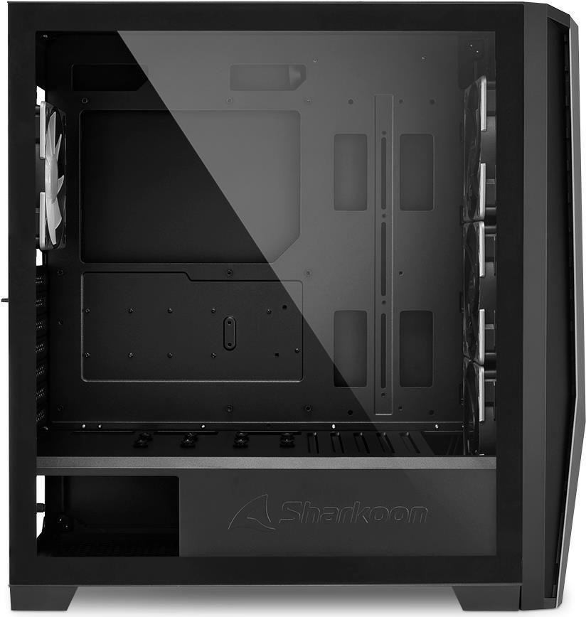 Caixa de Computador SHARKOON TG7M RGB (Multicolor - 17,2 cm - 38 cm - Preto)