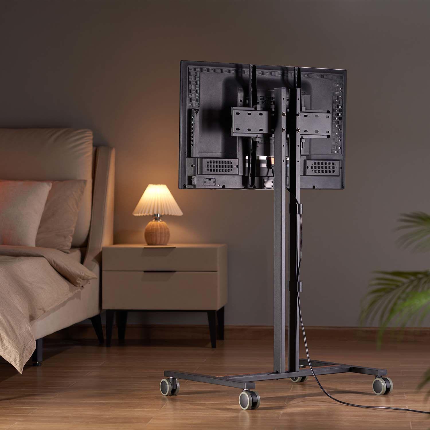 Suporte de Chão Móvel para TV AISENS FT55TE-213 (400 x 400 mm - 200 x 200 mm - 139,7 cm - Preto), miniatura 4