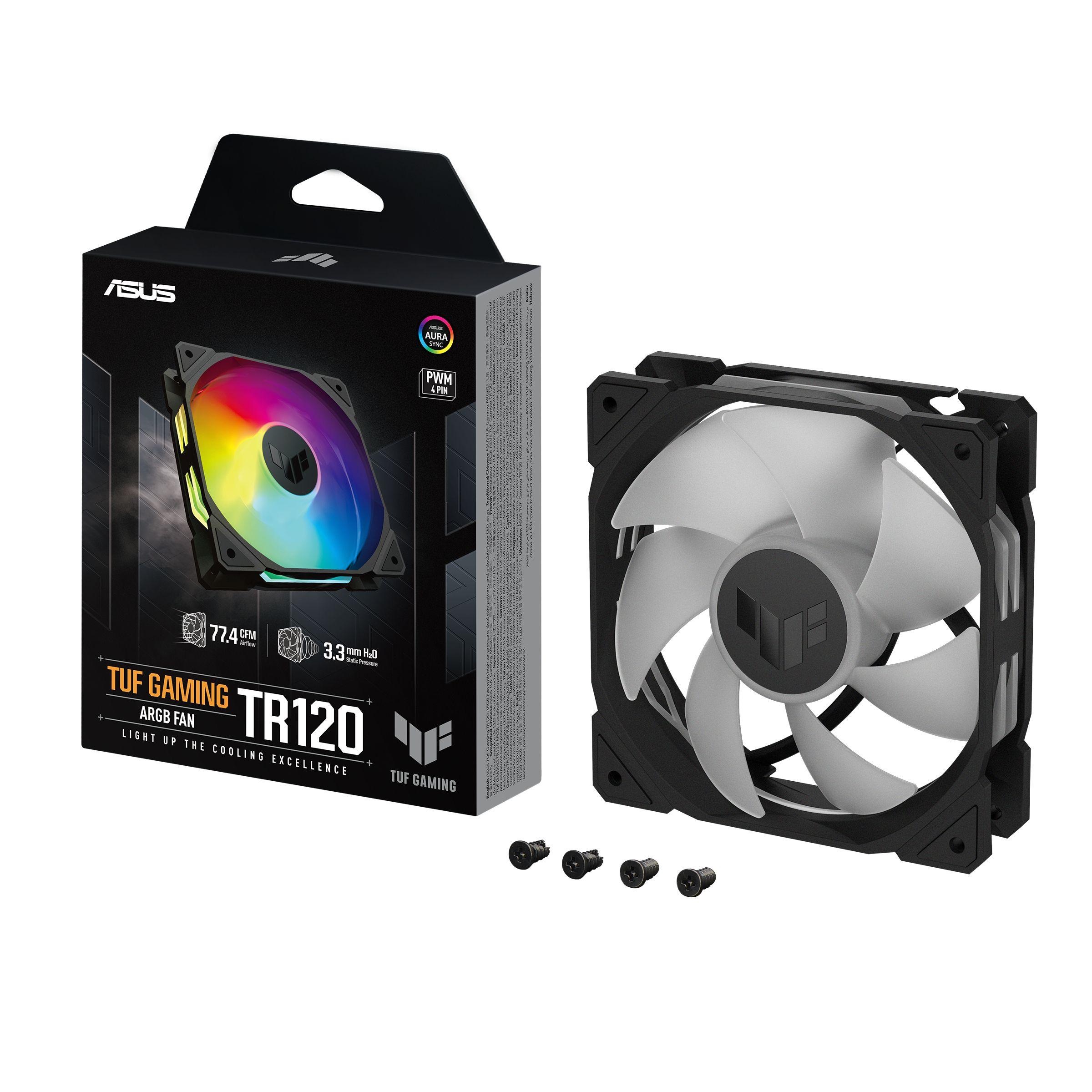 Ventoinha ASUS TUF Gaming TR120 ARGB Fan - Single Pack (Preto)