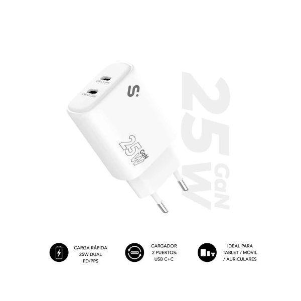 Carregador de Parede GaN SUBBLIM SUBCHG-6G2520 (25 W - GaN - Branco), miniatura 2