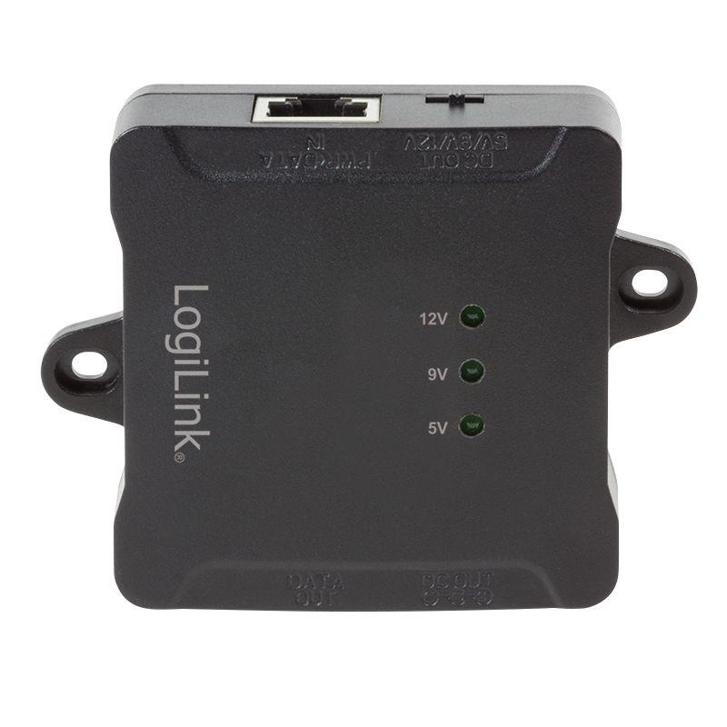 Adaptador PoE LOGILINK POE005 (Gigabit Ethernet - 1 unidade - 10,100,1000 Mbit/s - Preto), miniatura 2