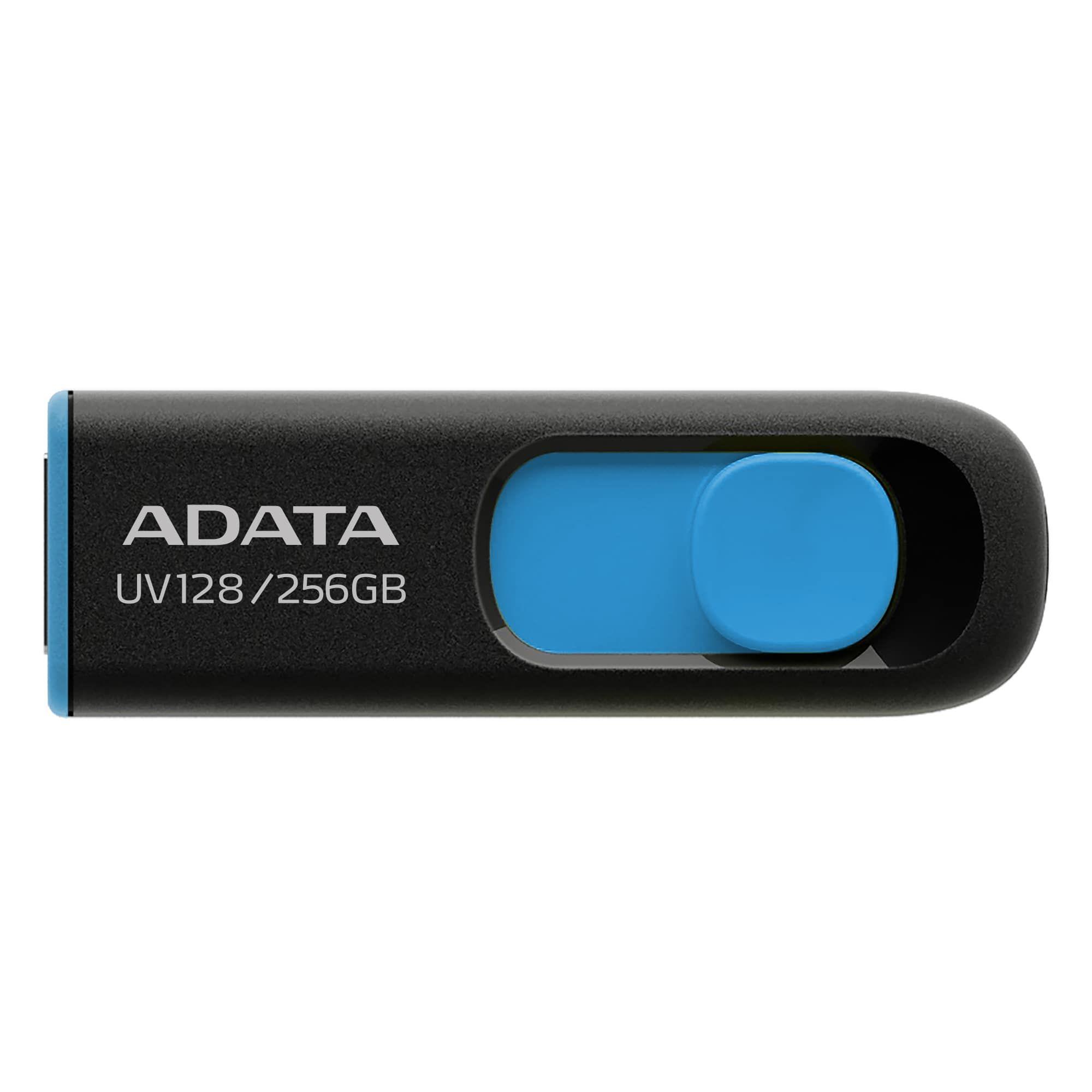 Pen USB ADATA UV128 (USB-A - USB Type-A - 3.2 Gen 1 - Preto e Azul)