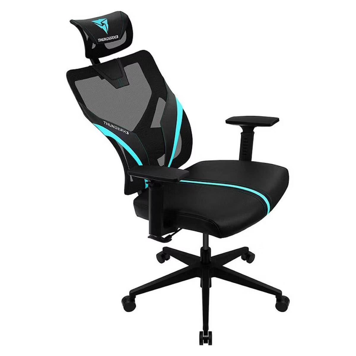 Cadeira Gaming THUNDERX3 Yama 1 (Universal - Ciano e Preto) — miniatura 4