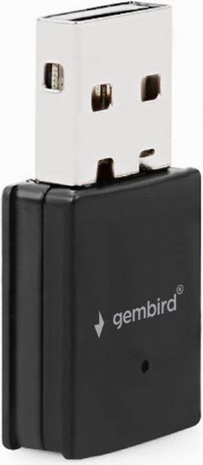 Adaptador USB Wi-Fi GEMBIRD WNP-UA300-01 (300 Mbps - 2,4 GHz - USB 2.0 - Preto)
