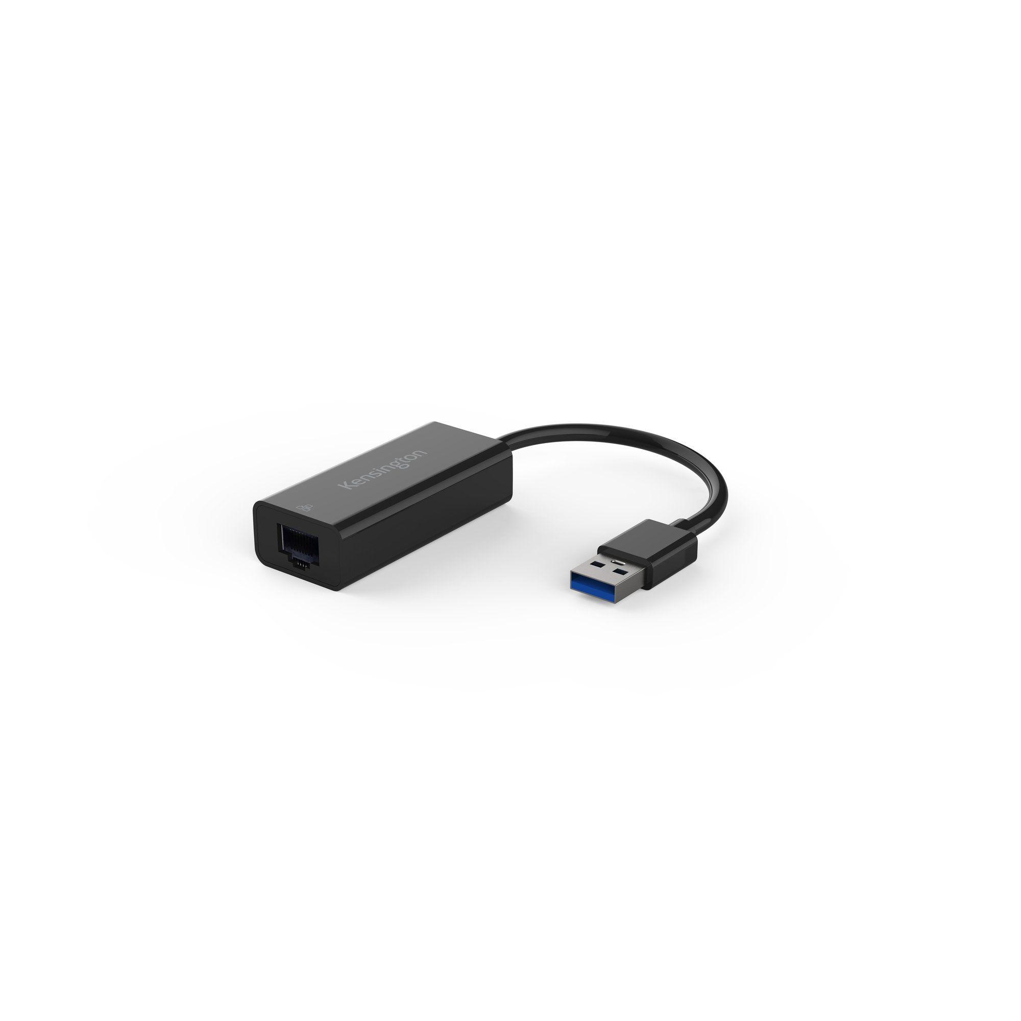 Adaptador USB 3.0 para Ethernet KENSINGTON UA0000E (Gigabit Ethernet - Preto)
