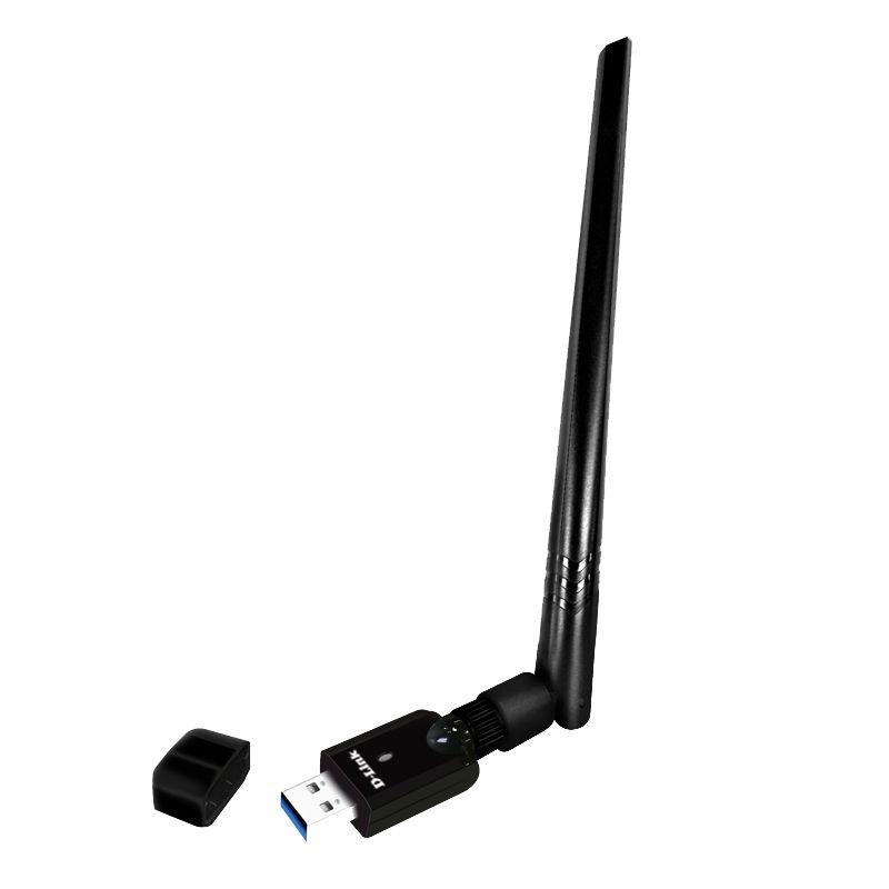 Adaptador USB Wi-Fi D-LINK DWA-185 (Wi-Fi 5 - 867 Mbit/s - Banda dupla - Preto)