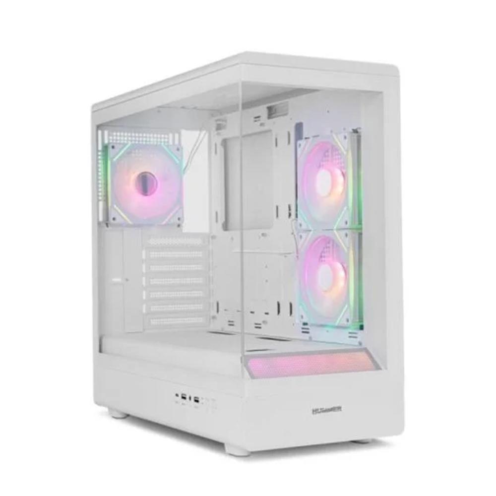 Caixa PC NOX Hummer Signal (ATX, Micro-ATX - Midi Tower - SPCC, vidro temperado - Branco)