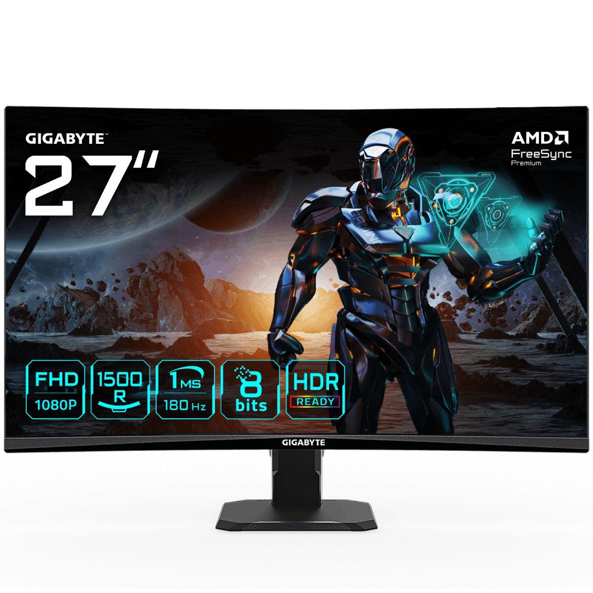 Monitor GIGABYTE GS27FC EK (27" - VA - 180 Hz - Preto)