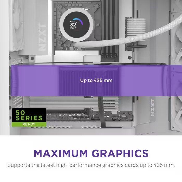 Caixa PC NZXT H9 Flow (Midi Tower - Rede, SGCC, vidro temperado - 165 mm - Branco) — miniatura 6