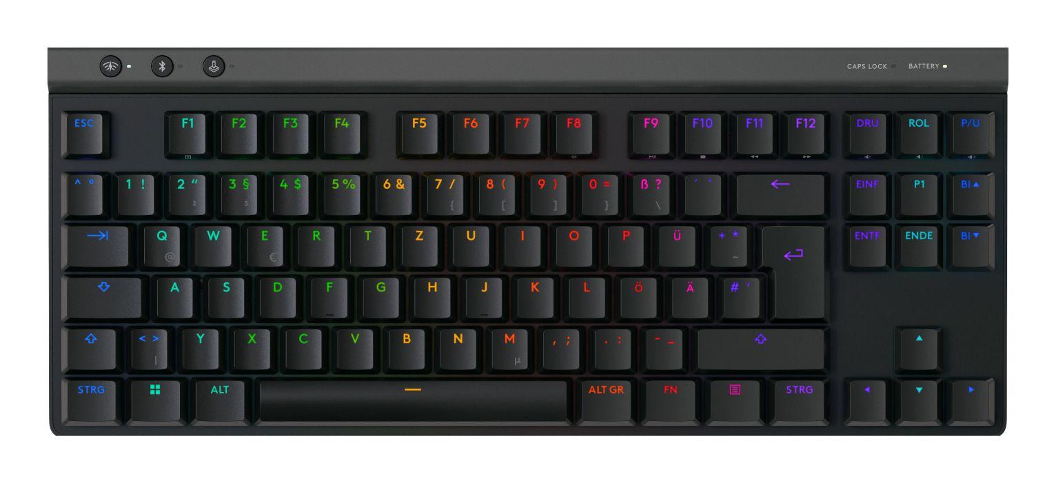 Teclado LOGITECH G515 LIGHTSPEED TKL (Checo - Logitech GL Linear - RF Wireless + Bluetooth - Preto)