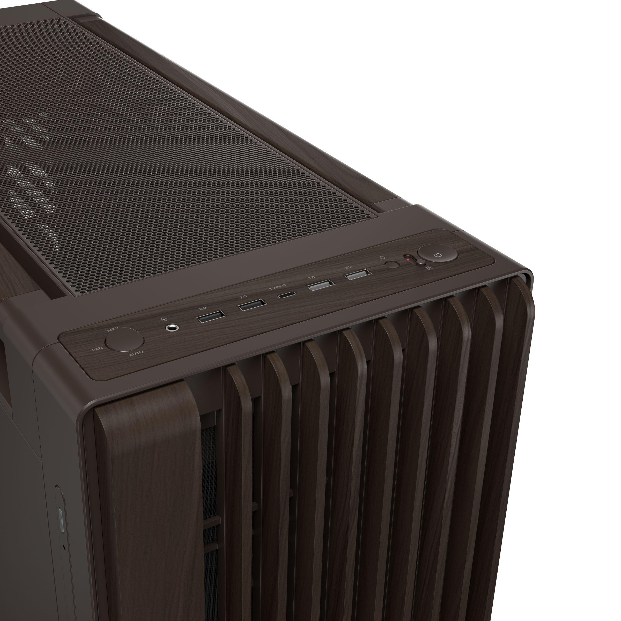 Caixa PC ASUS ProArt PA602 Wood Edition Retro Brown (Midi Tower - 18,5 cm - 44 cm - Castanho), miniatura 6