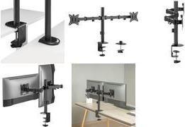 Suporte de Monitor Duplo LOGILINK BP0172 (17-32 polegadas - 9 kg por monitor - Grampo de mesa - Preto)