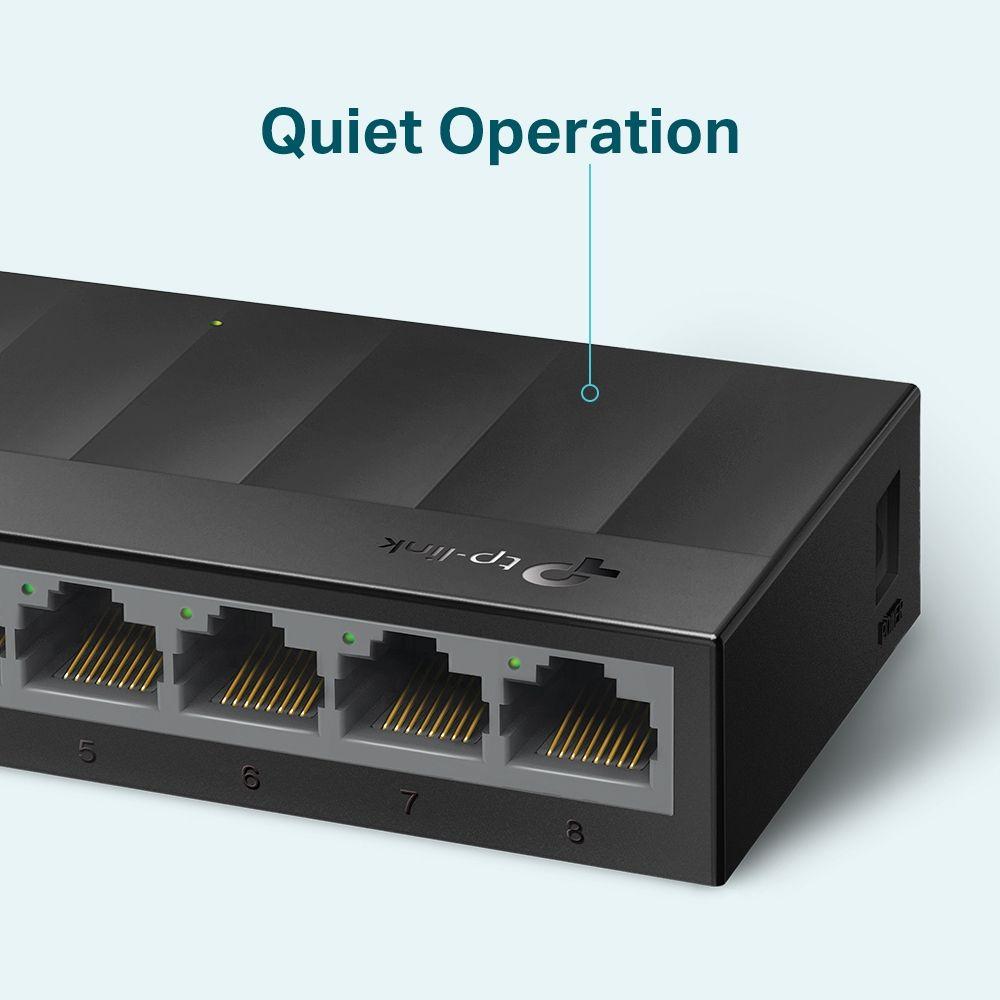 Switch TP-LINK LiteWave LS1008G (Gigabit Ethernet - 1,5 MB - 16 Gbit/s - Preto) — miniatura 4