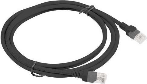 Cabo de Rede LANBERG PCU5-10CC-0200-BK (2 m - Cat. 5e - Preto)