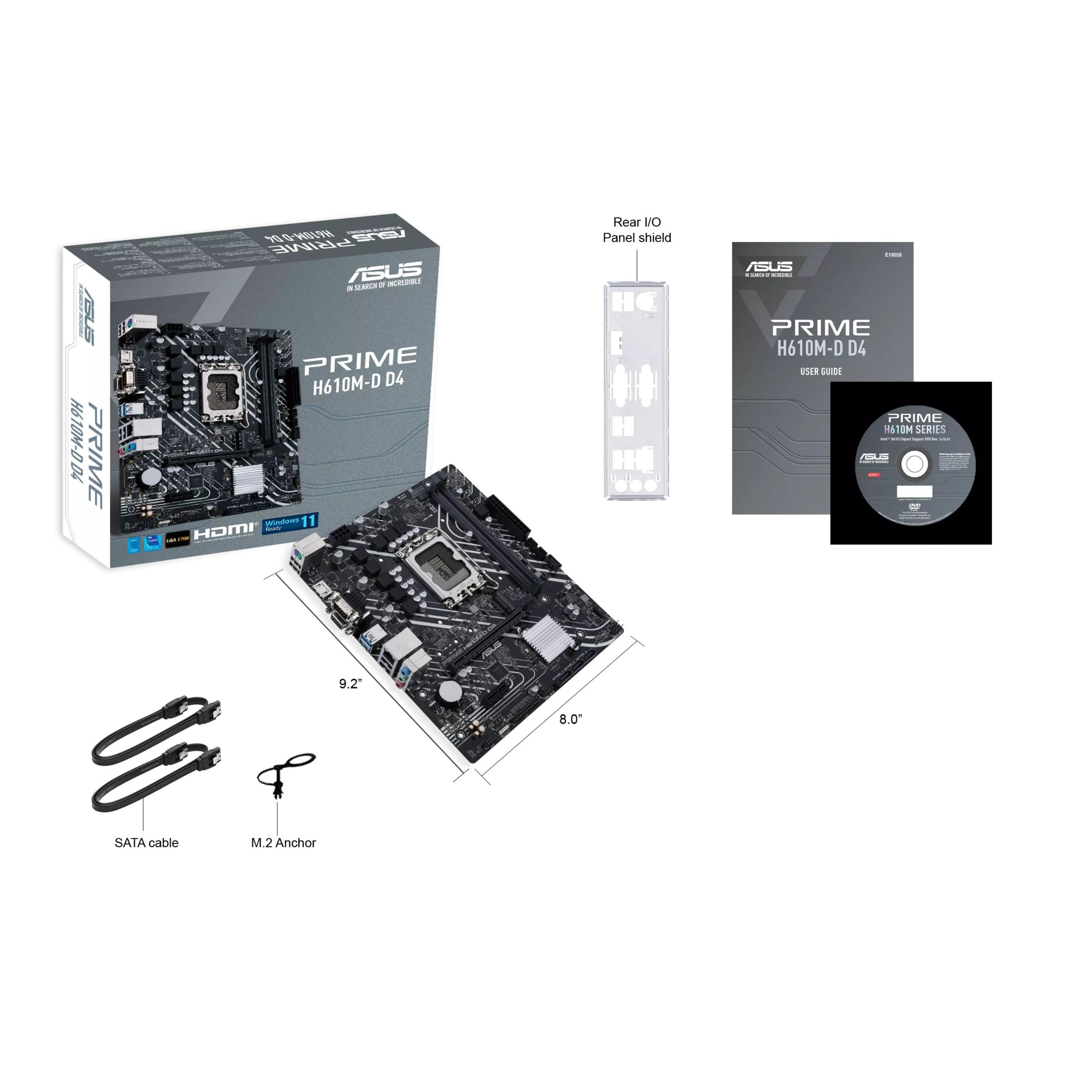 Motherboard ASUS PRIME H610M-D D4 (LGA 1700 - micro ATX - Duplo canal) — miniatura 8