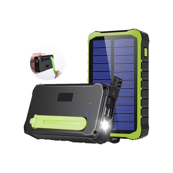 Bateria Externa Solar DENVER PSO-10012 (Universal - USB-C - Preto/Verde Claro) — miniatura 2