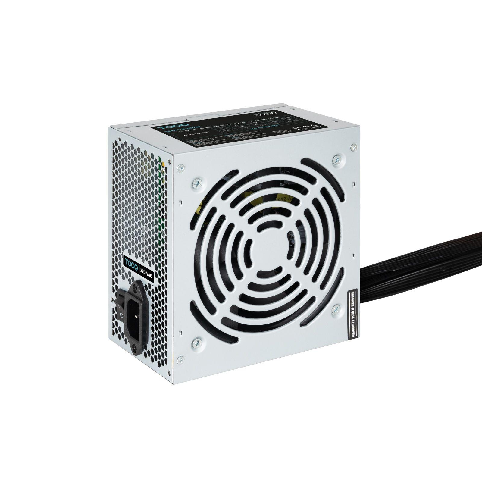Fonte de Alimentação TOOQ TQAPOLO-500SP (ATX - 500 W - Não modular - Prateado)