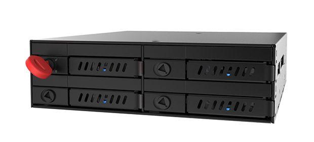 Painel de Baía para Discos CHIEFTEC CMR-425 (Até 4 HDD ou SSD de 2,5" - 5,25" - SATA - Preto)