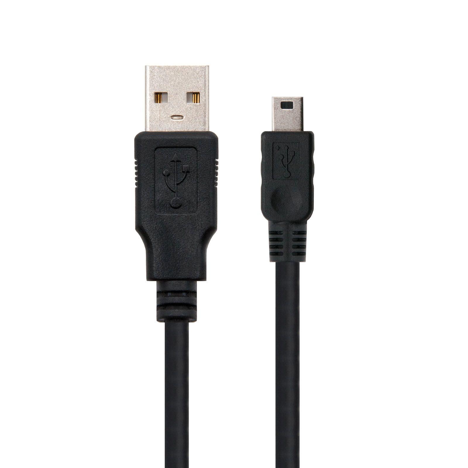 Cabo USB NANOCABLE 10.01.0402 (1,8 m - Mini-USB B - USB A - Preto) — miniatura 2