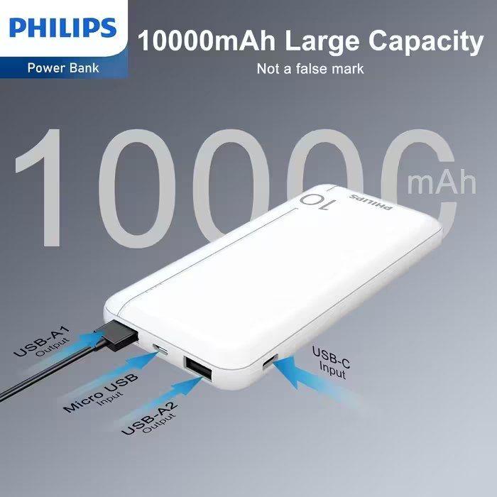 Powerbank PHILIPS DLP1810NW/62 (10000mAh - Branco), miniatura 5
