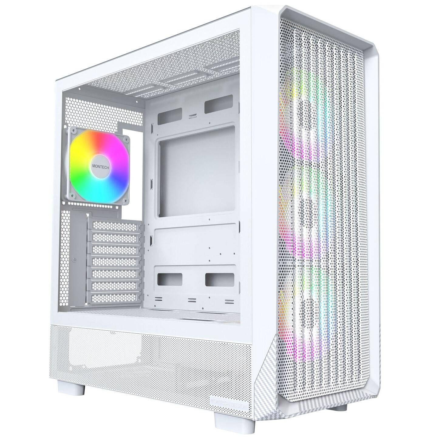 Caixa PC MONTECH X5 (Midi Tower - ARGB multicolorida - 16,5 cm - Branco), miniatura 2