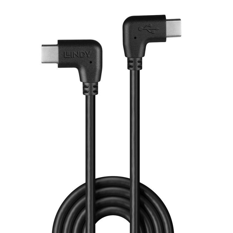 Cabo USB-C LINDY 32008 (0,5 m - USB C - Preto) — miniatura 2