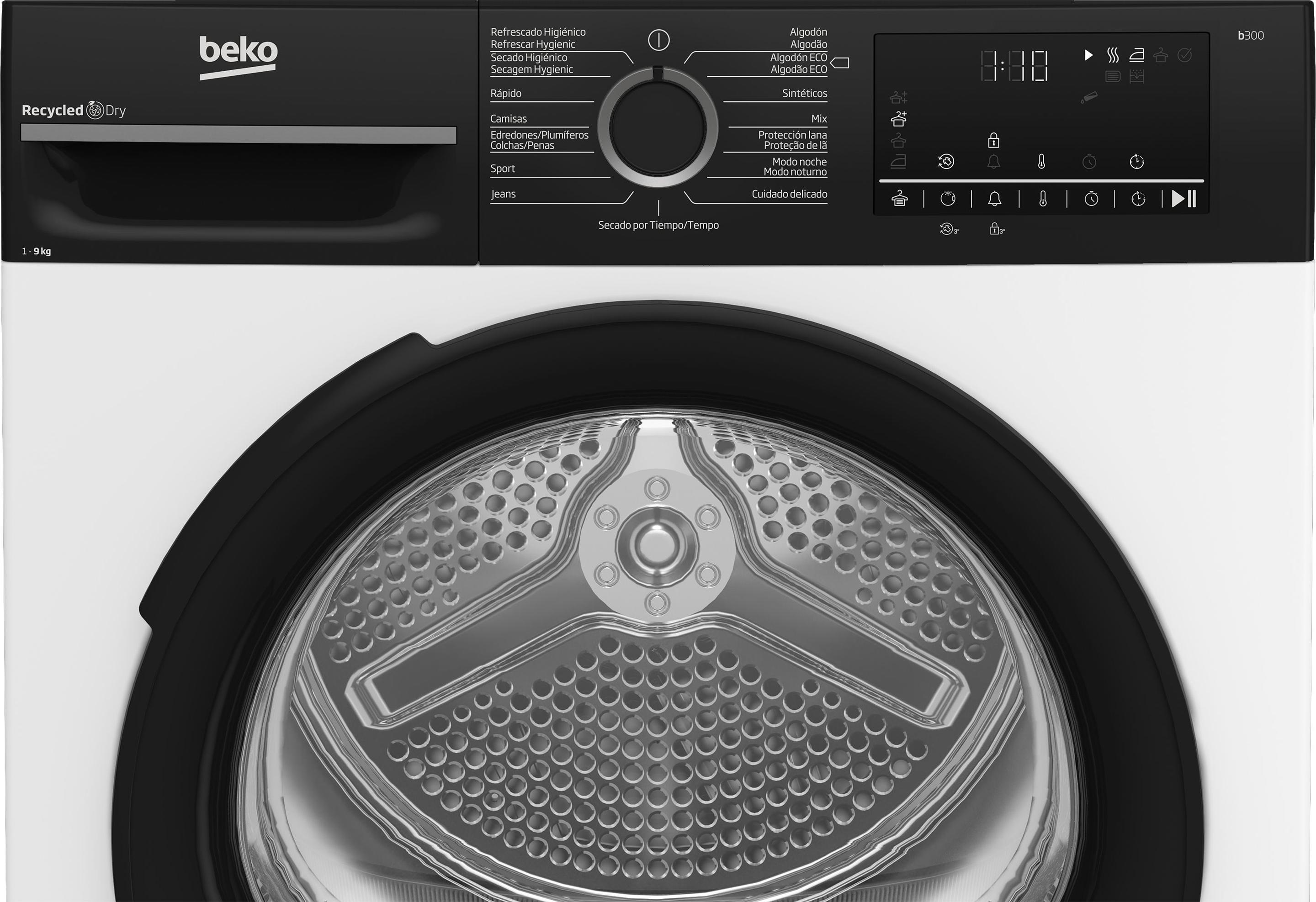 Máquina de Secar Roupa Independente BEKO BM3T49240W (9 kg - Bomba de calor - Direita - Branco), miniatura 4