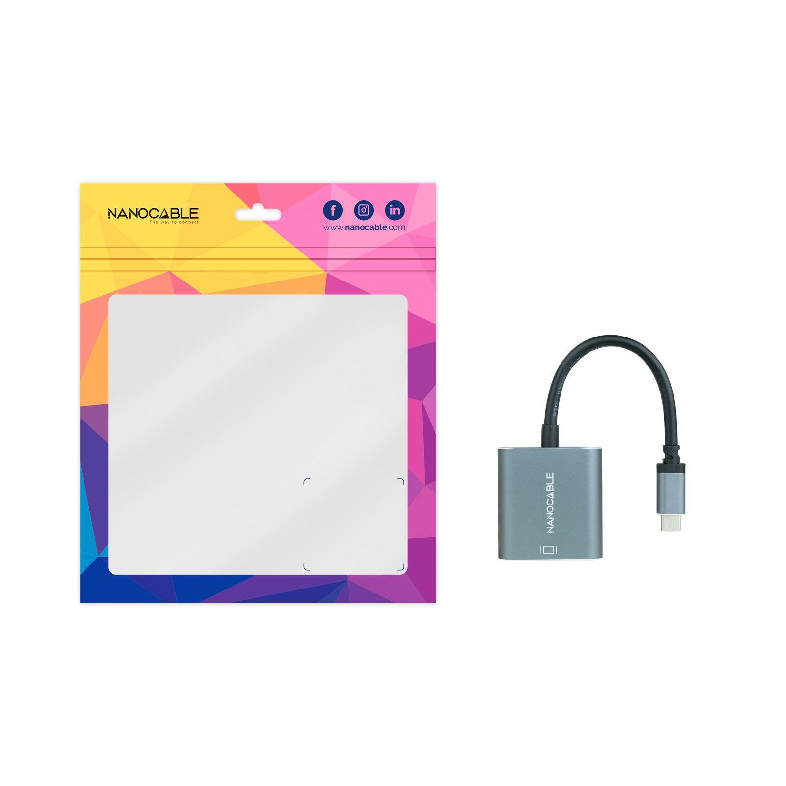 Adaptador NANOCABLE 10.16.4103-G (0,15 m - DVI-D - USB Type-C - Cinzento) — miniatura 5