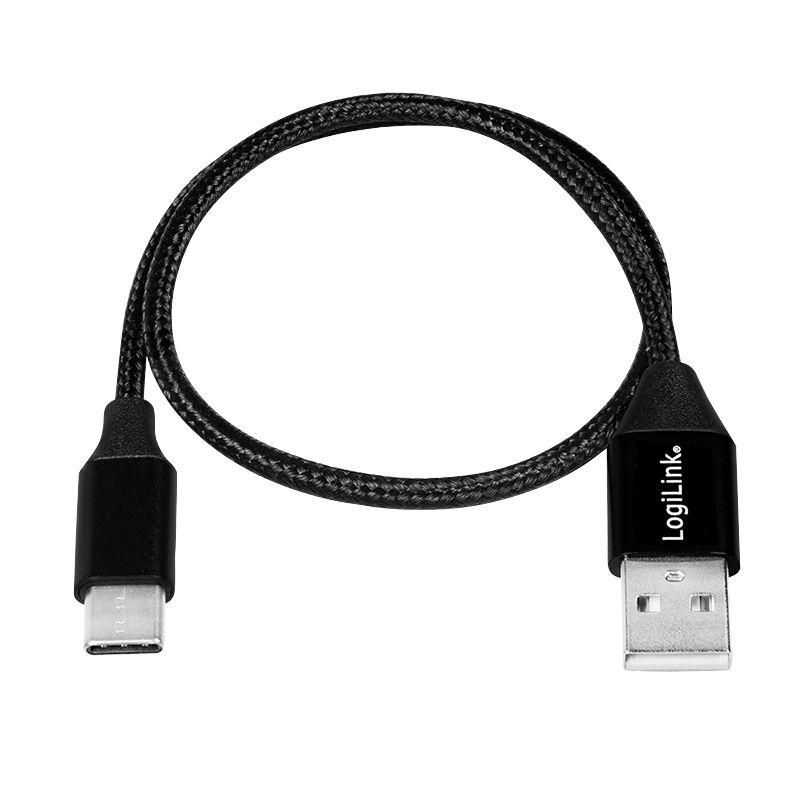 Cabo USB LOGILINK CU0140 (1 m - USB A - USB C - Preto) — miniatura 2