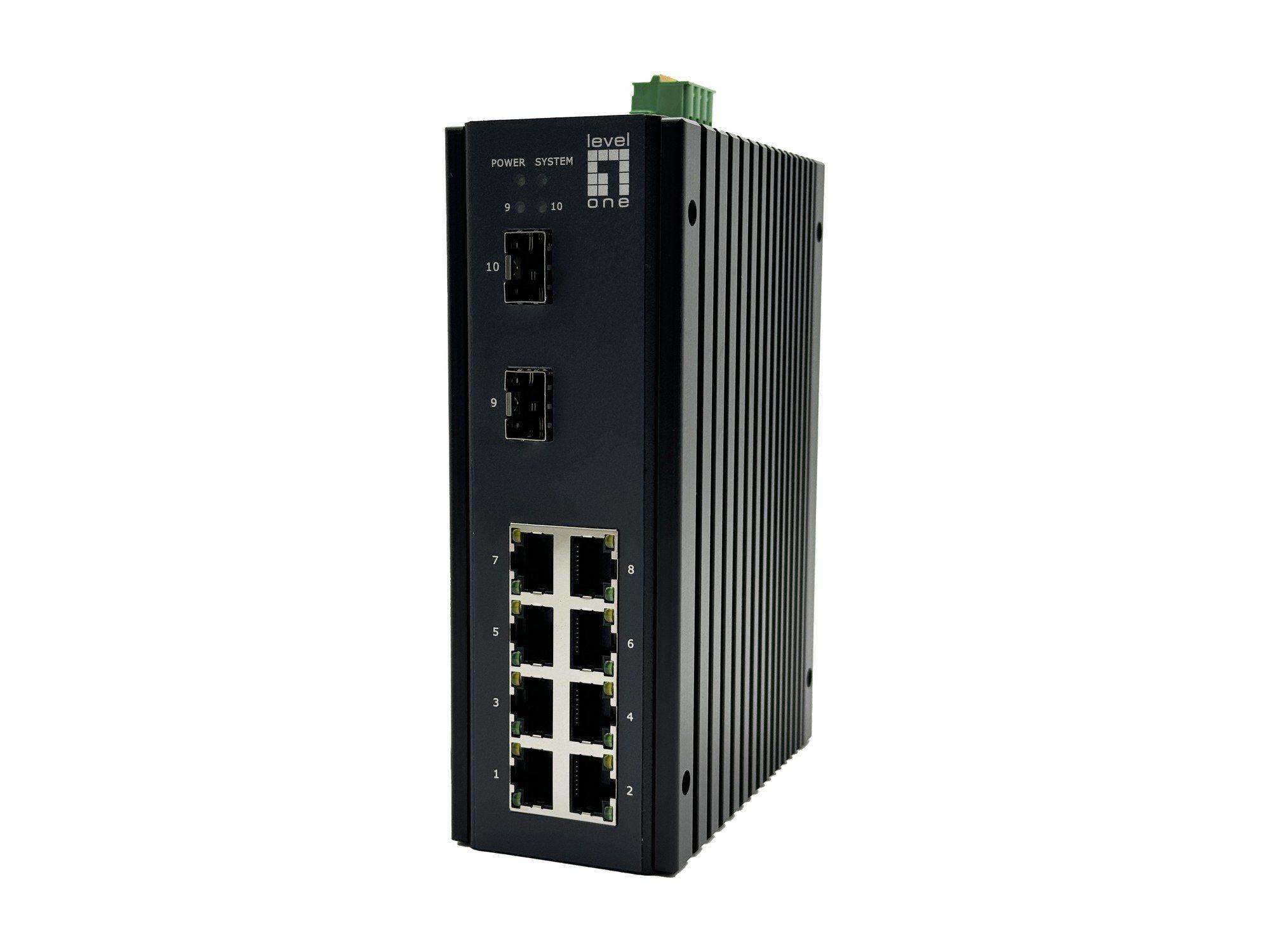 Switch de Rede Gerido LEVELONE IGU-1071 (Gigabit Ethernet - 12 MB - 26 Gbit/s - Preto)