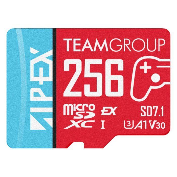 Cartão MicroSD TEAM GROUP APEX SD7.1 (256GB - Classe 10 - Até 800 MB/s)