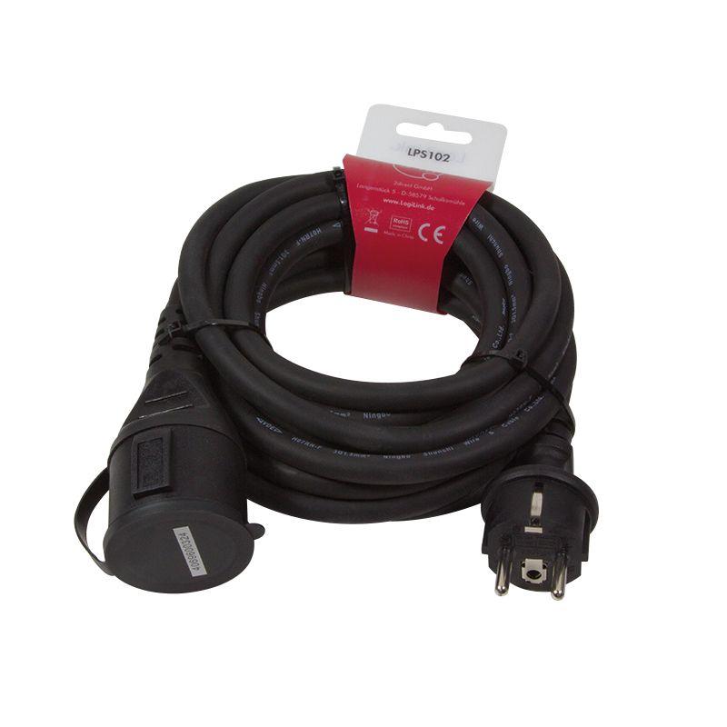 Cabo de Extensão LOGILINK LPS106 (5 m - Macho - Fêmea - Preto)