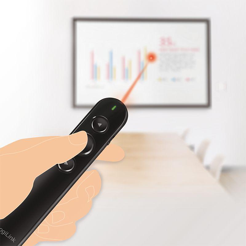 Comando de Apresentações LOGILINK ID0190 (RF - Nano recetor - Preto) — miniatura 6