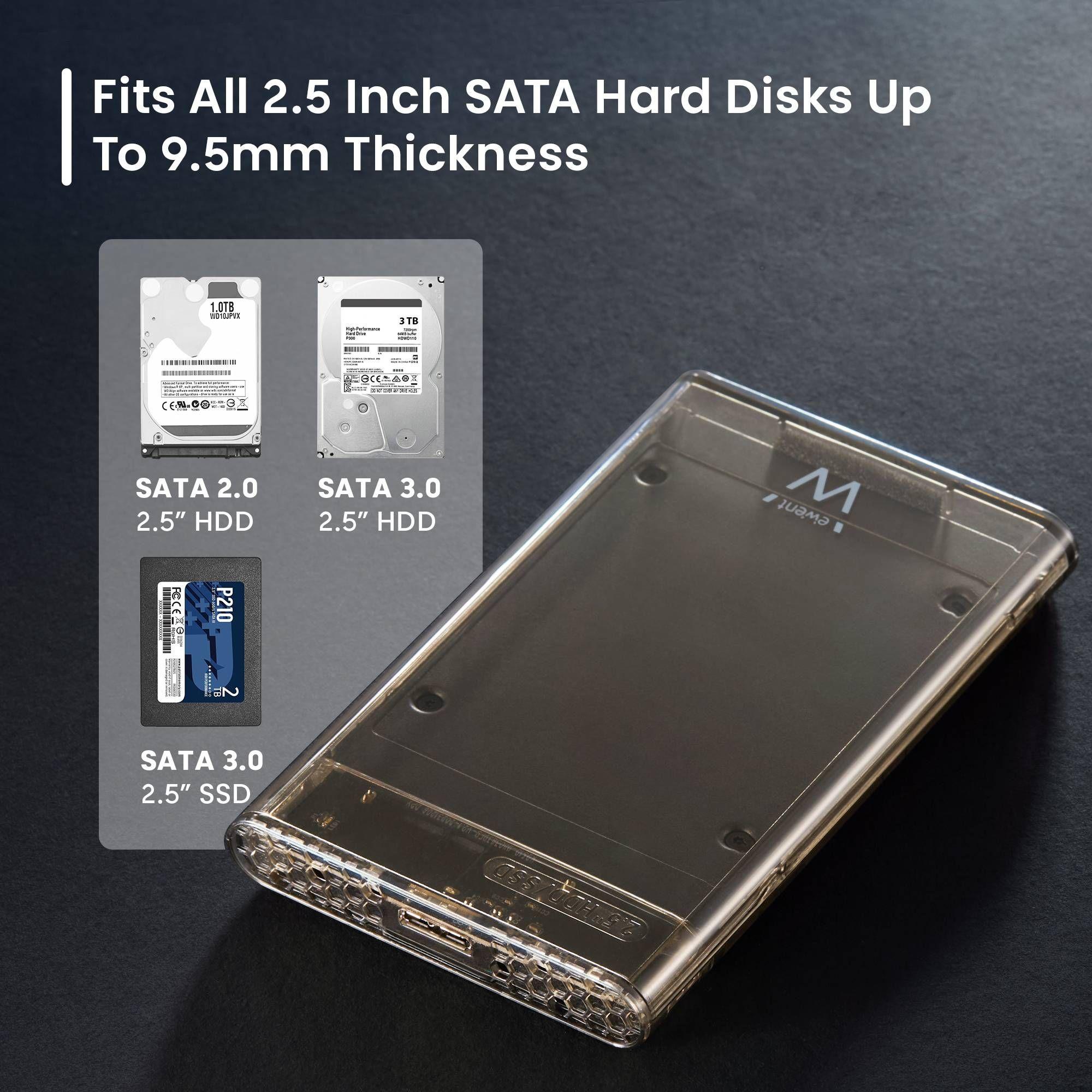 Caixa Externa EWENT EW7069 (2.5" - Transparente) — miniatura 2