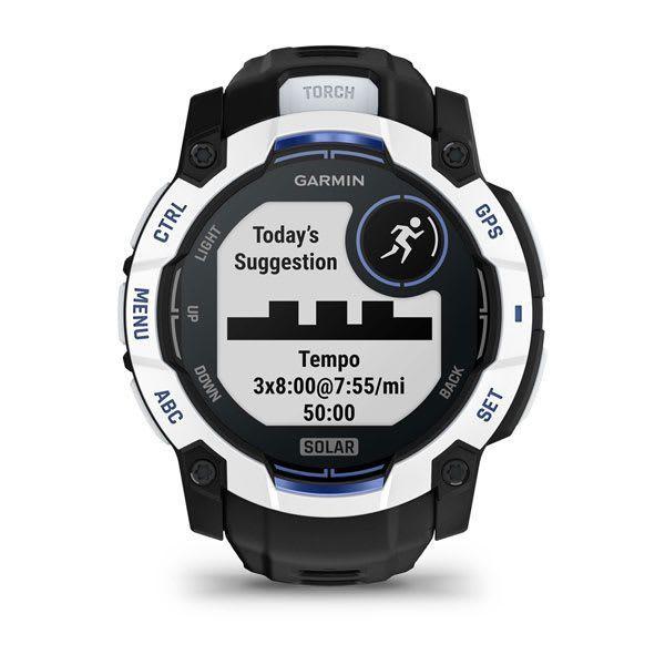 Smartwatch GARMIN Instinct 3 Solar (Redondo - Android, iOS - MIP - Branco/Preto) — miniatura 2