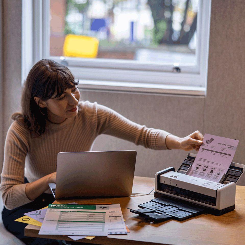 Scanner de Documentos BROTHER ADS-1300 (USB Tipo-C - Branco) — miniatura 5
