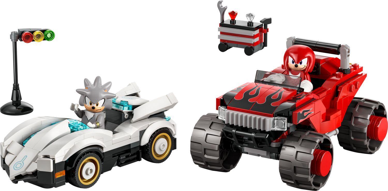 LEGO 77118 Sonic the Hedgehog Carro do Silver contra Monster Truck do Knuckles (8+ anos - 378 peças)