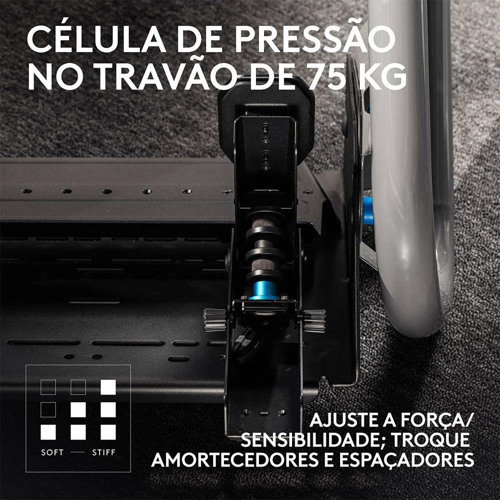 Conjunto de Pedais LOGITECH RS Pedals Gas/Brake (PRO/RS50 - Com fios - Preto) — miniatura 2