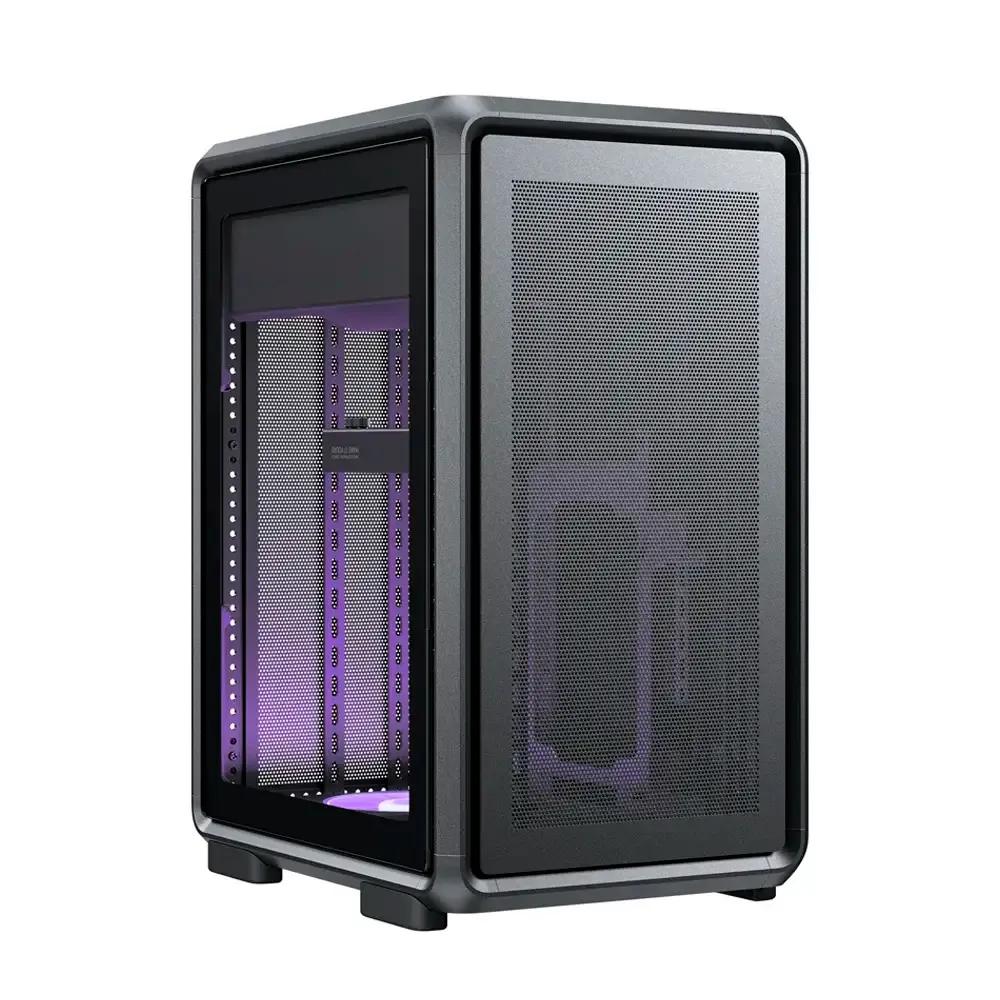 Caixa Micro-ATX COOLER MASTER MasterFrame 400 Mesh (Micro ATX, Mini-ITX - Midi Tower - 19 cm - Preto e Transparente) — miniatura 2