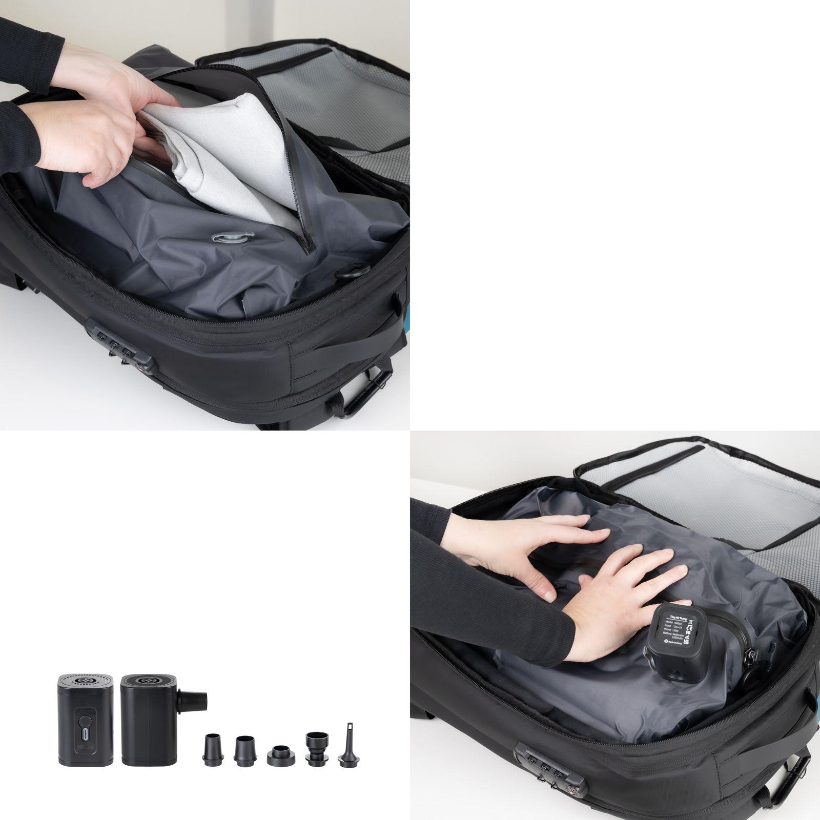 Mochila de Viagem TOOQ TQBP-V101-BK (17" - 30/55 l - Preto) — miniatura 7
