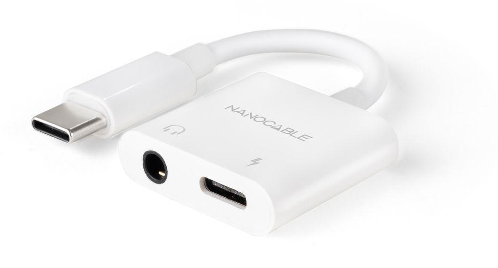 Adaptador Áudio NANOCABLE 10.24.1206 (0,115 m - Branco)