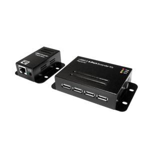 Extensor USB com Hub LOGILINK UA0252 (50 m - USB 2.0 - RJ-45 - Preto)