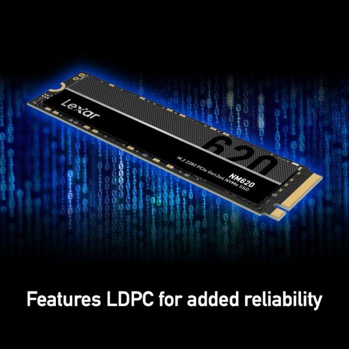 SSD LEXAR NM620 (512 GB - M.2 2280 - NVMe PCIe Gen3 x4) — miniatura 3
