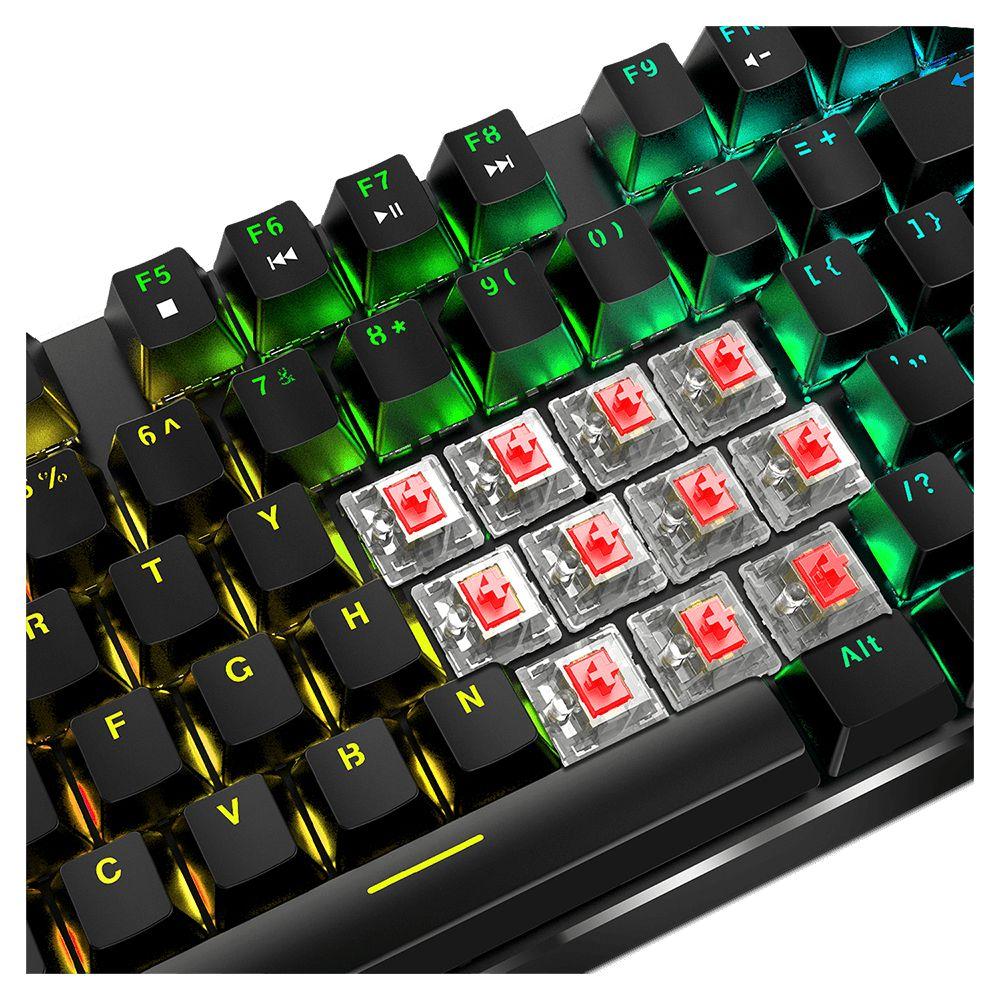Teclado HIDITEC GK400 (ES - Interruptor de chave mecânico - Tamanho completo - Preto) — miniatura 5