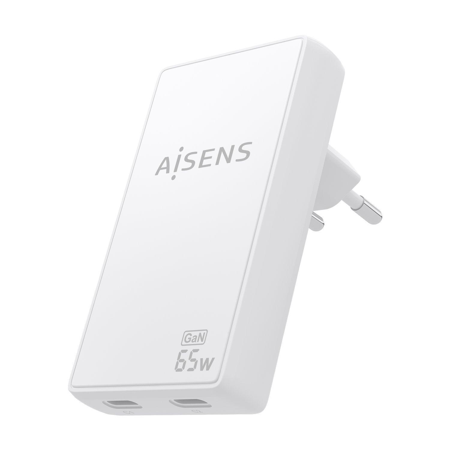 Carregador de Parede AISENS ASCH-65W2P077-W (65 W - Branco), miniatura 2