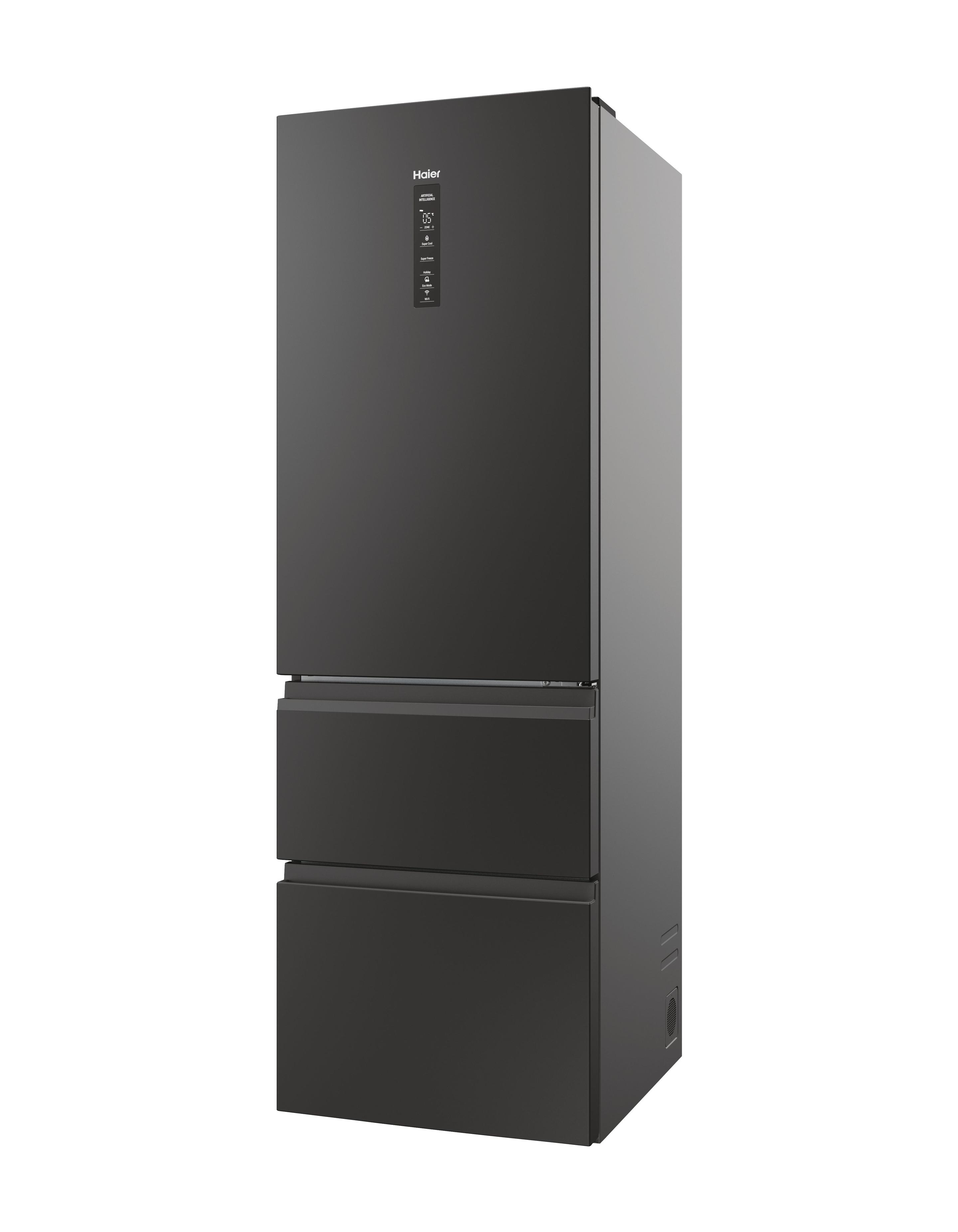 Frigorífico Combinado Independente HAIER HTW5618DNPT (360 l - hOn - 185x59,5x66,7 cm - Preto) — miniatura 4