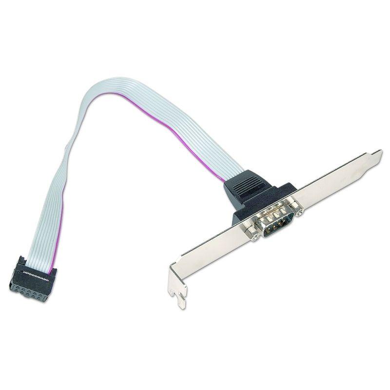 Cabo de Porta Série GEMBIRD CCDB9RECEPTACLE (IDC de 10 Pinos - DB9M - 0,25 m)